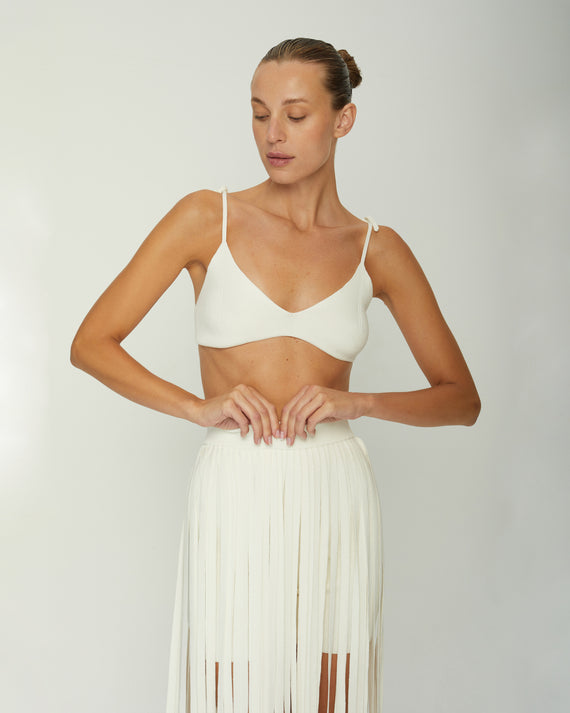 KNITTED VISCOSE SKIRT